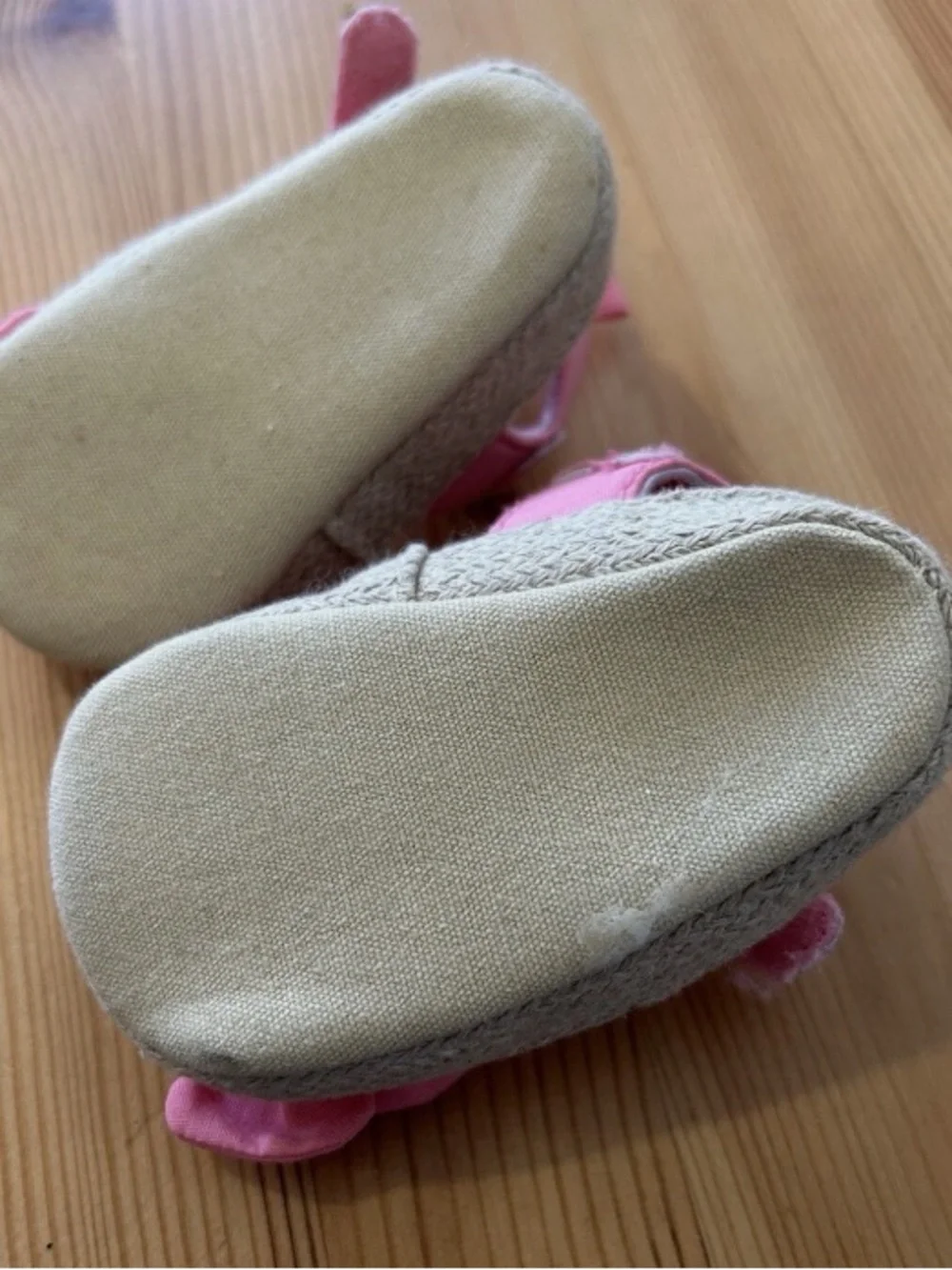 Gerber Pink Baby Girl Bow Sandals with Velcro Strap